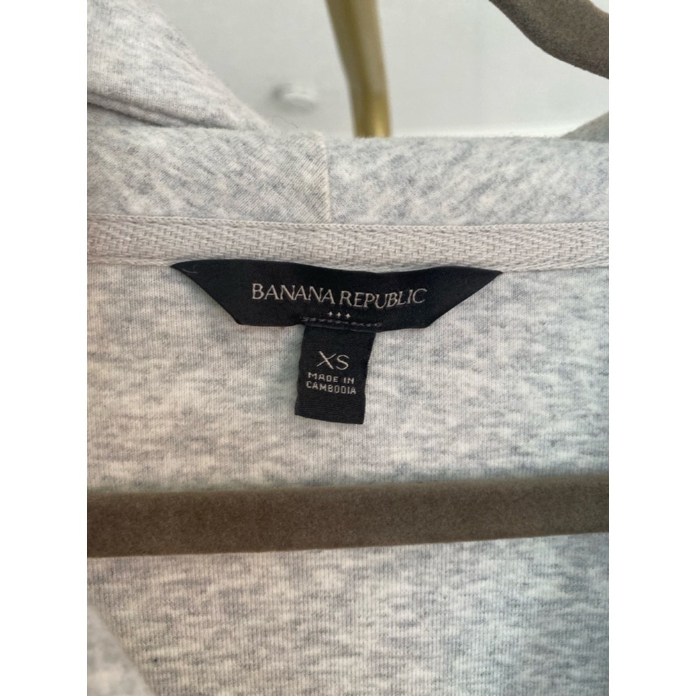 Banana Republic Light Gray Asymmetrical Zip Jacket Minimalist Quiet Luxury - Picture 6 of 8